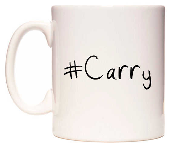 This mug features #Carry