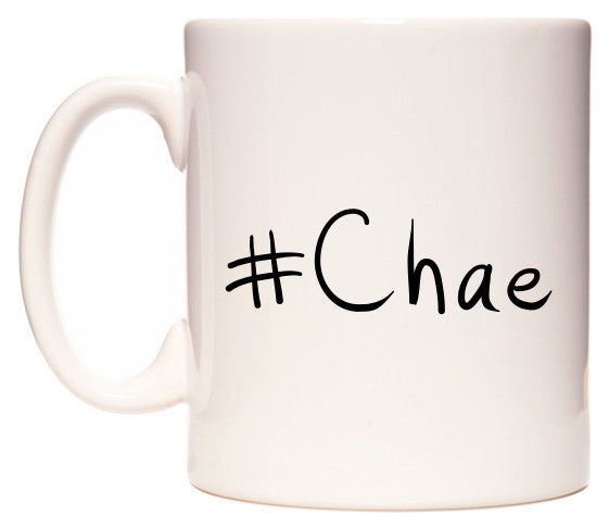 This mug features #Chae