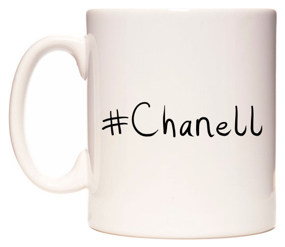 This mug features #Chanell