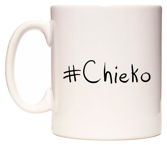 This mug features #Chieko