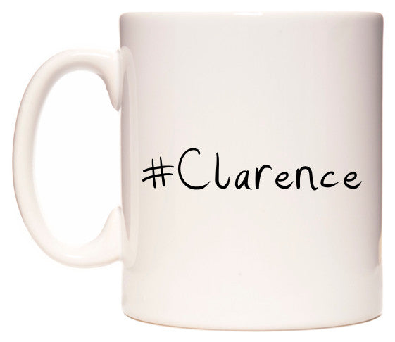 This mug features #Clarence