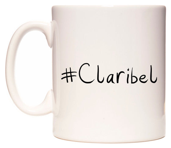 This mug features #Claribel