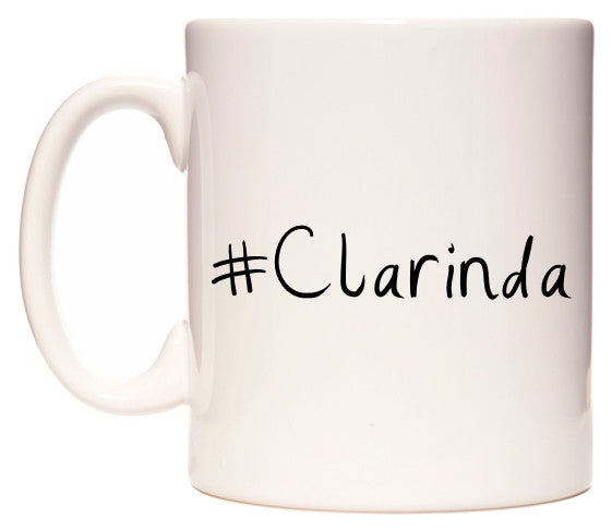 This mug features #Clarinda