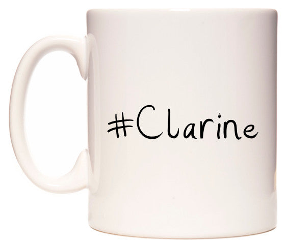 This mug features #Clarine