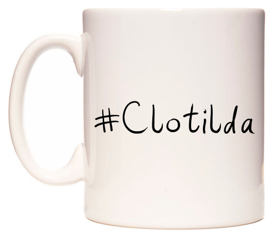 This mug features #Clotilde