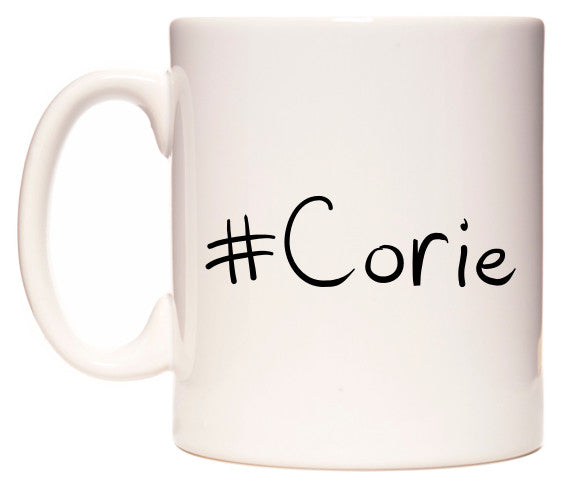 This mug features #Corie