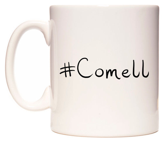 This mug features #Cornell