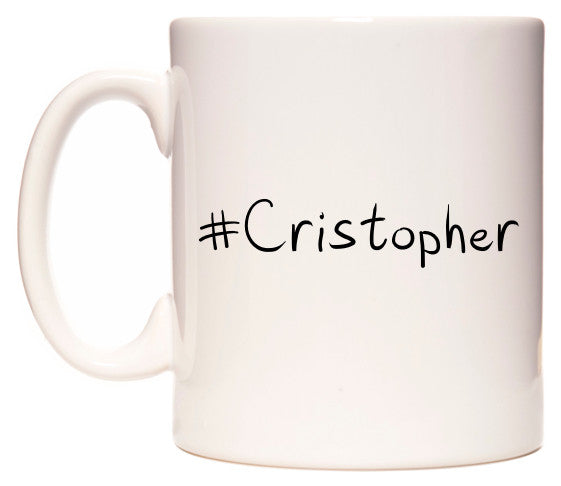 This mug features #Cristopher