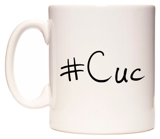 This mug features #Cuc