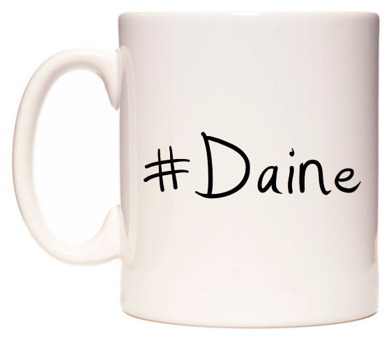 This mug features #Daine
