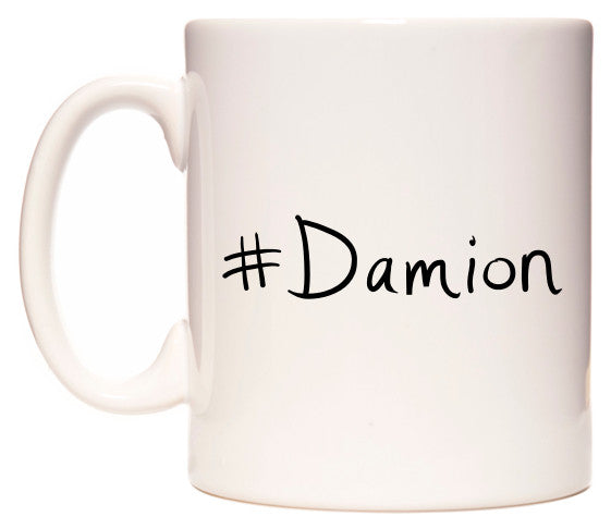 This mug features #Damion