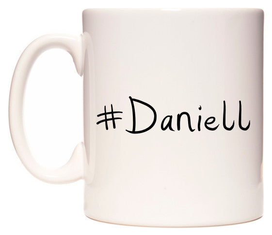 This mug features #Daniell