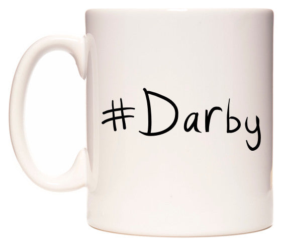 This mug features #Darby