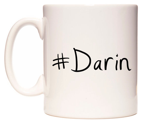 This mug features #Darin