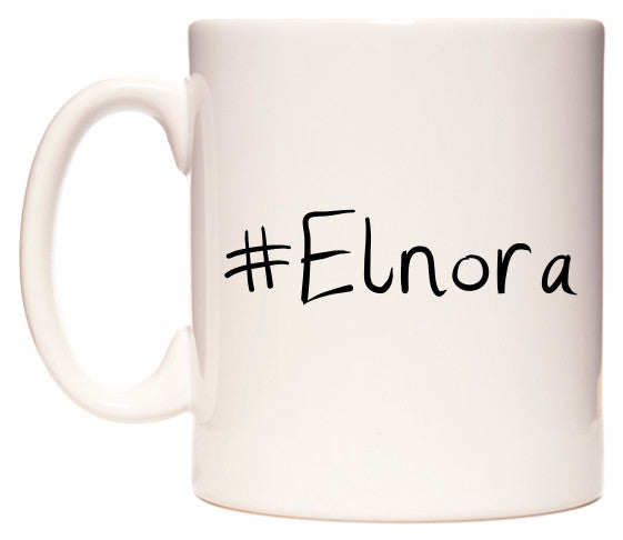 This mug features #Elnora