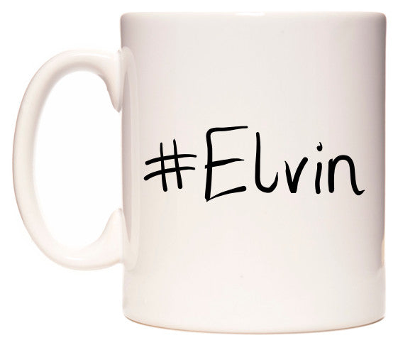 This mug features #Elvin