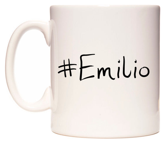 This mug features #Emilio