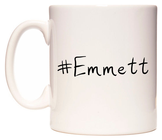 This mug features #Emmett