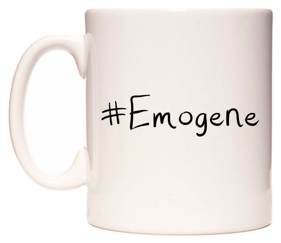 This mug features #Emogene