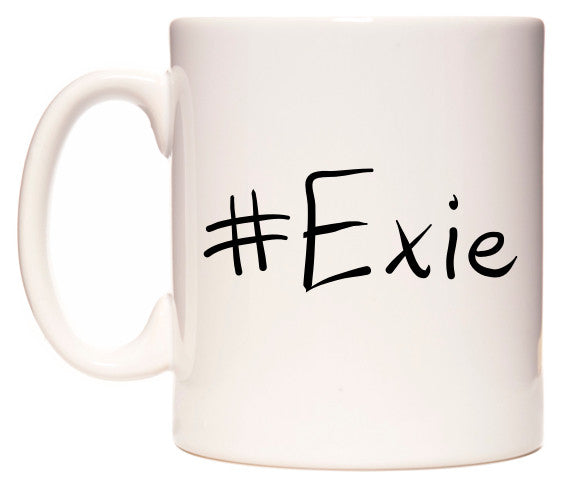 This mug features #Exie