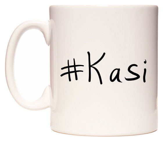 This mug features #Kasi