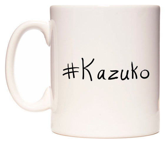 This mug features #Kazuko