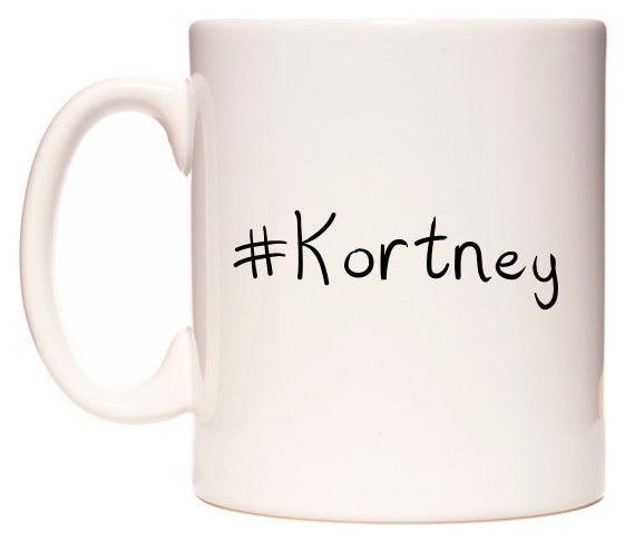 This mug features #Kortney