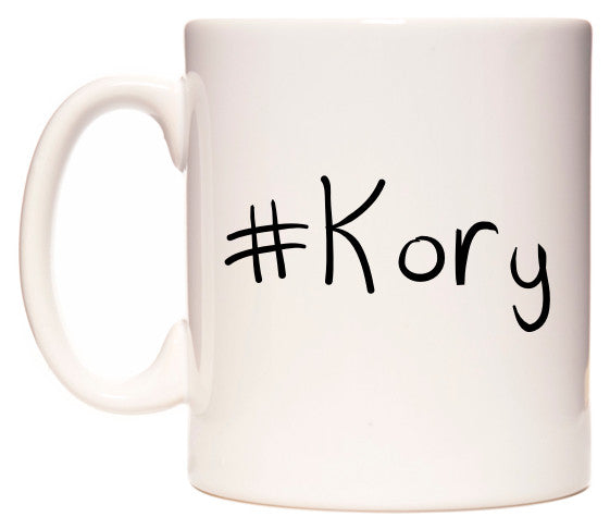 This mug features #Kory