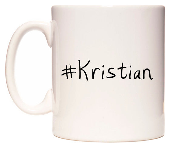 This mug features #Kristian