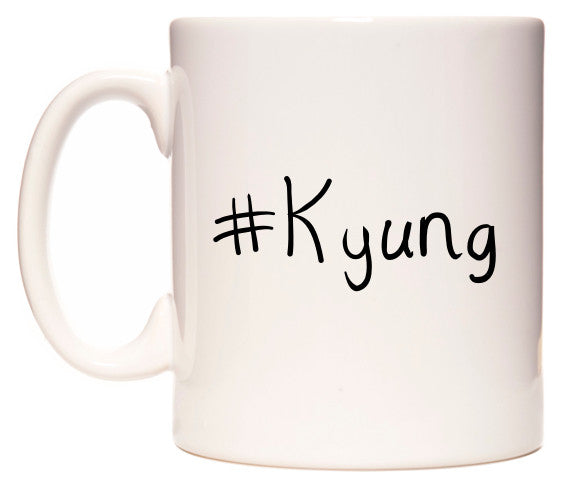 This mug features #Kyung
