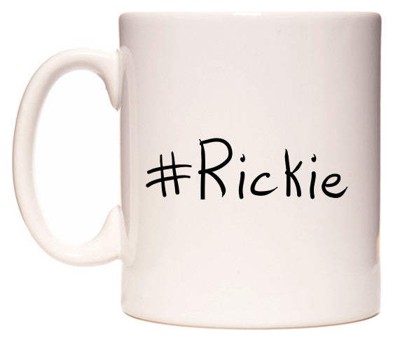 This mug features #Rickie