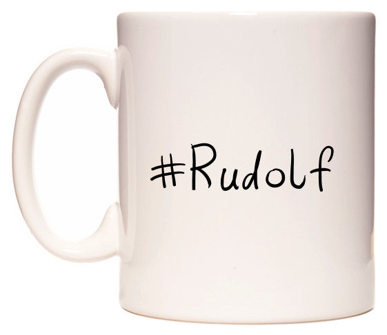 This mug features #Rudolf