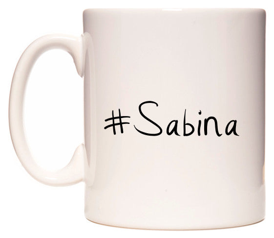 This mug features #Sabina