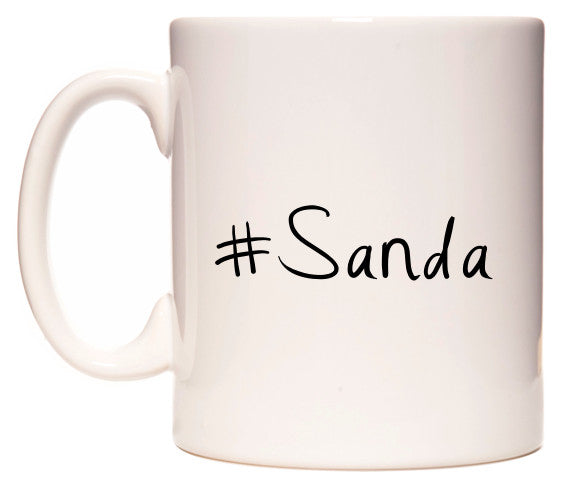 This mug features #Sanda