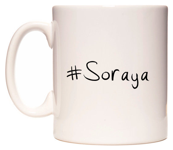 This mug features #Soraya