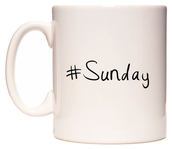 This mug features #Sunday
