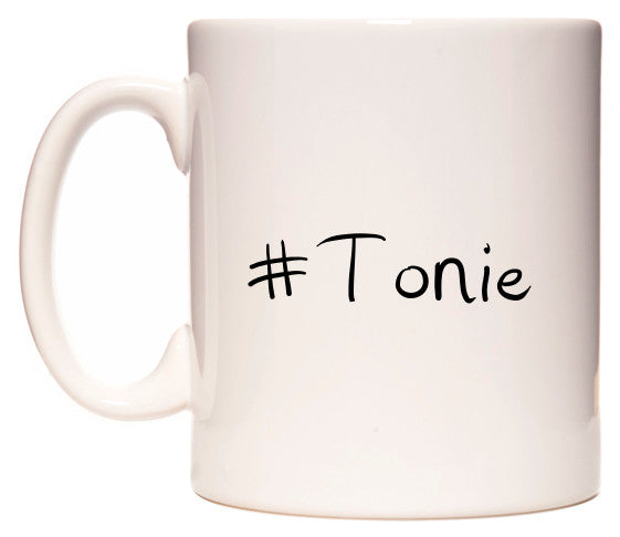 This mug features #Tonie