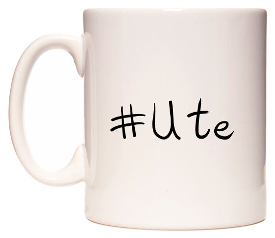 This mug features #Ute