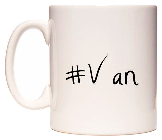 This mug features #Van