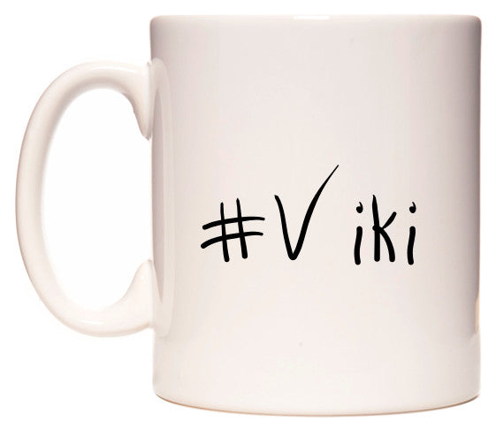 This mug features #Viki