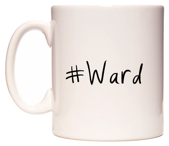 This mug features #Ward