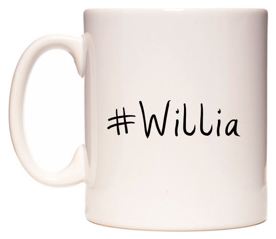 This mug features #Willia