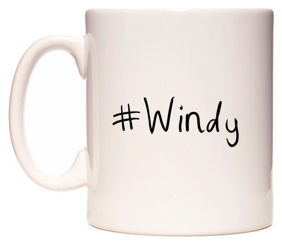 This mug features #Windy