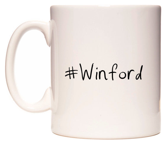 This mug features #Winford