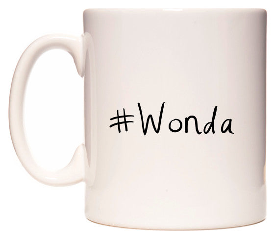 This mug features #Wonda