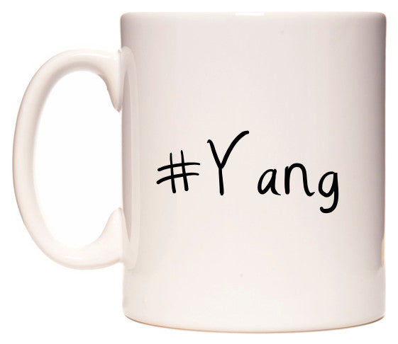 This mug features #Yang