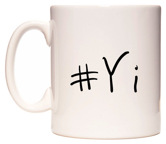 This mug features #Yi