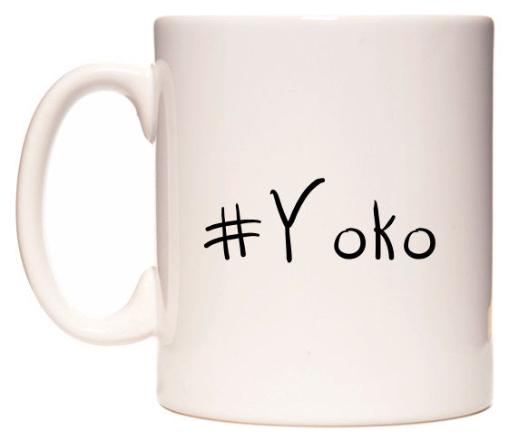 This mug features #Yoko