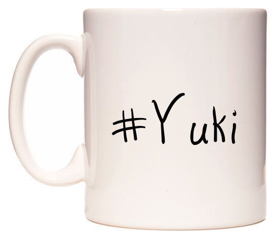 This mug features #Yuki