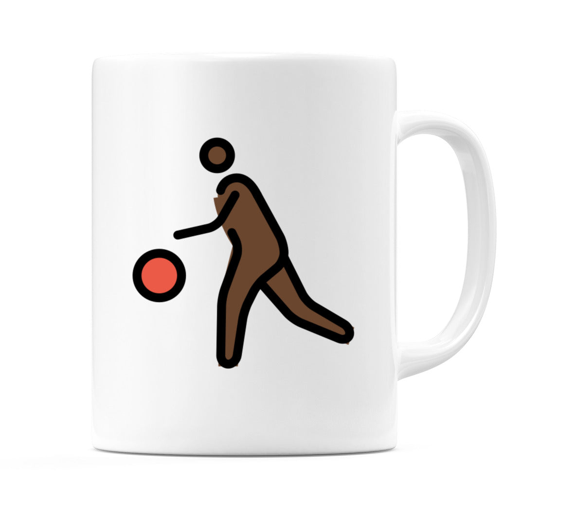 Person Bouncing Ball: Dark Skin Tone Emoji Mug